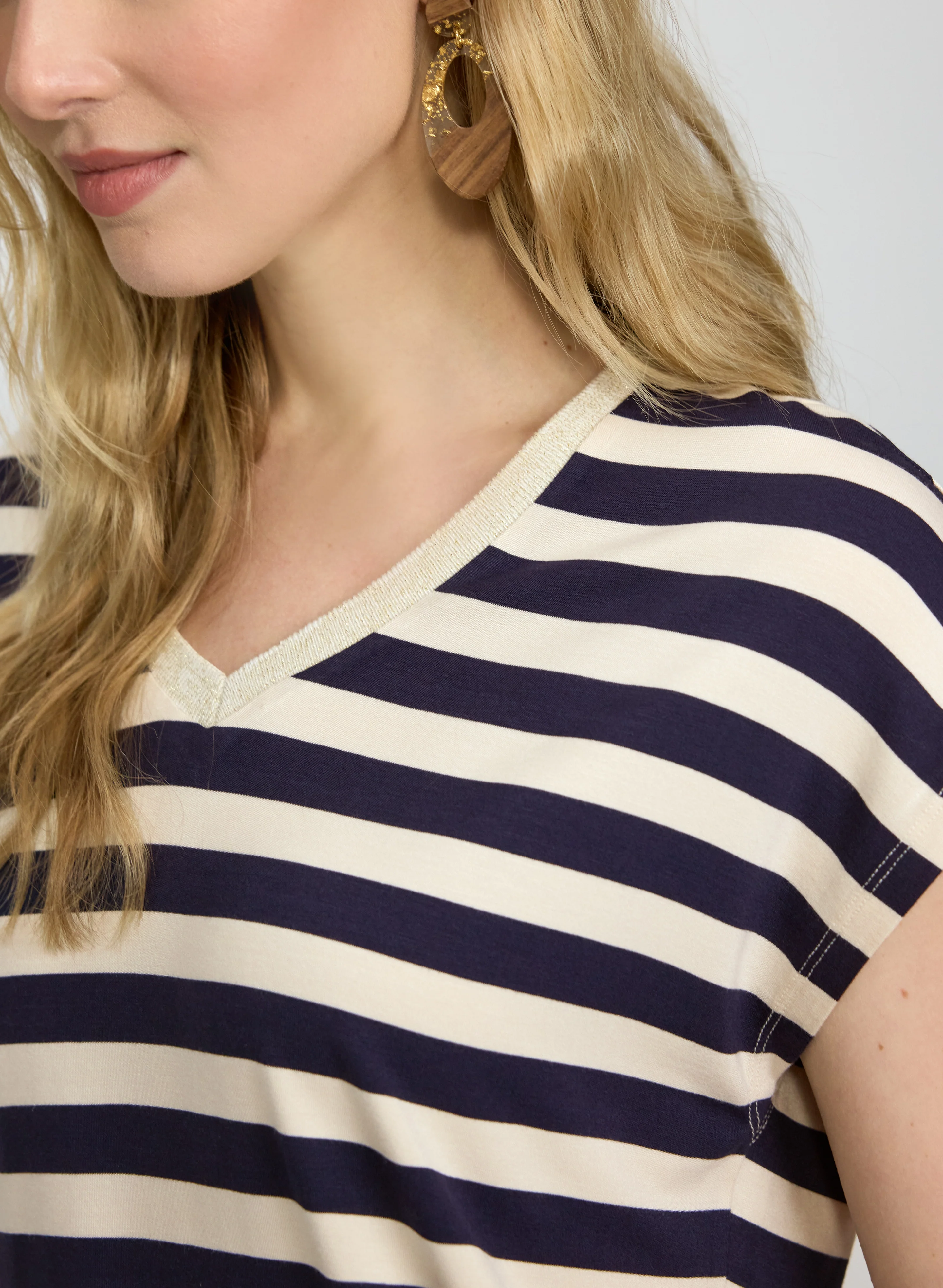 Stripe Print T-Shirt - Image 2