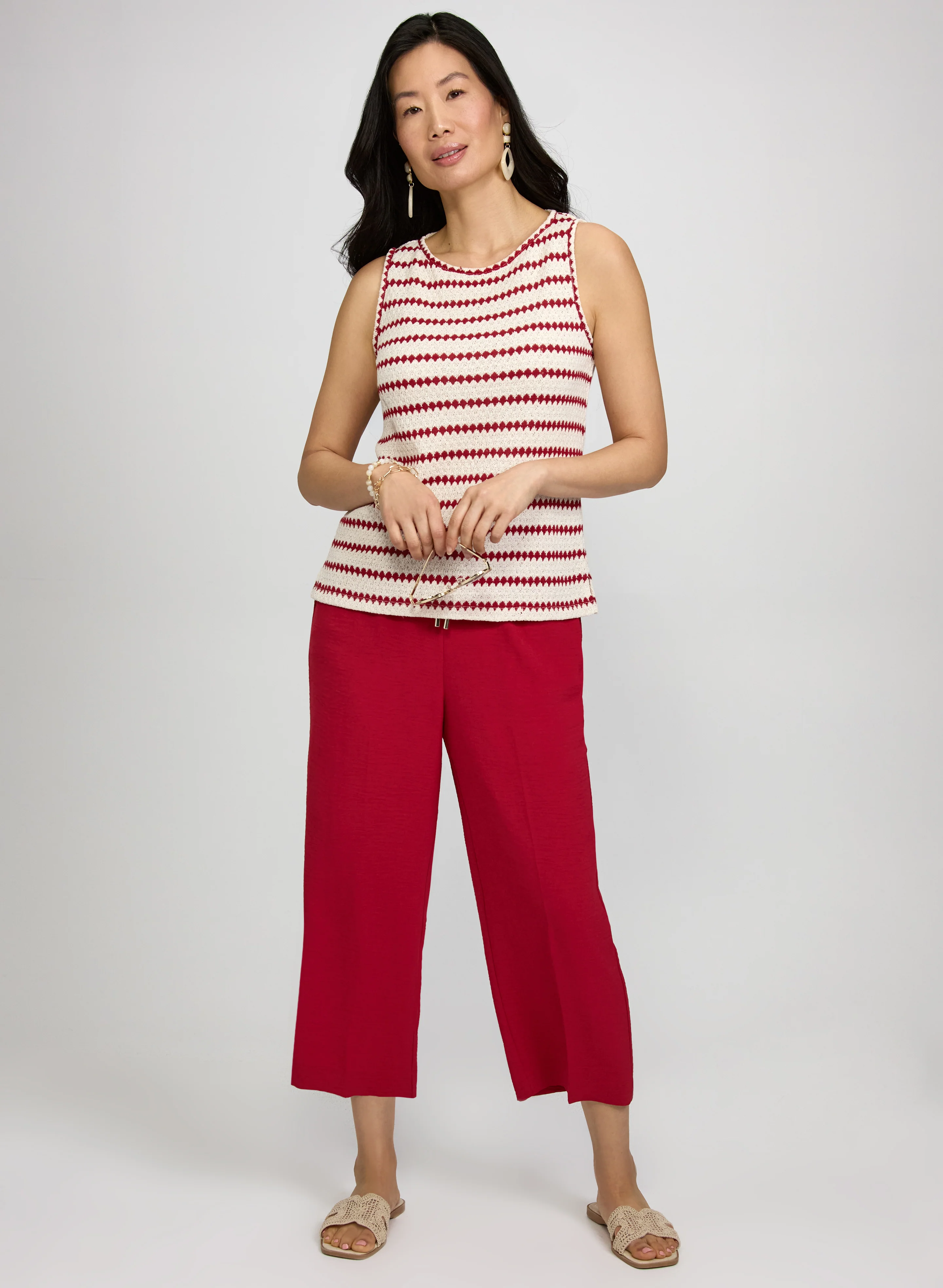 Striped Crochet Tank Top - Image 3