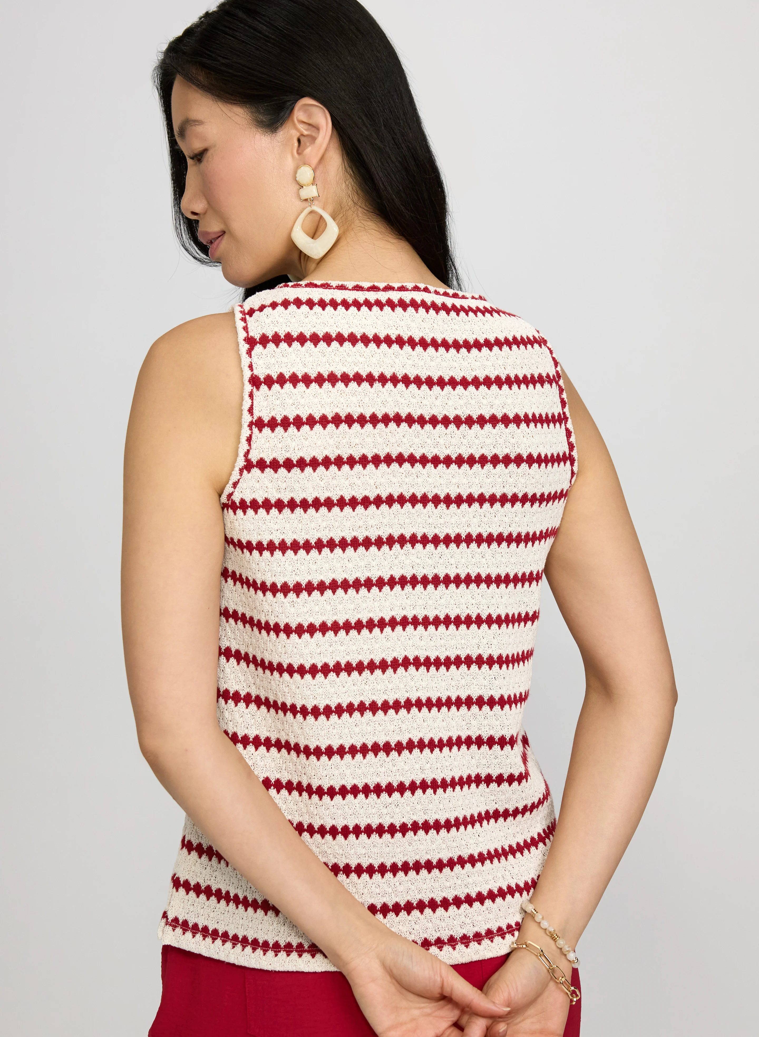 Striped Crochet Tank Top - Image 4