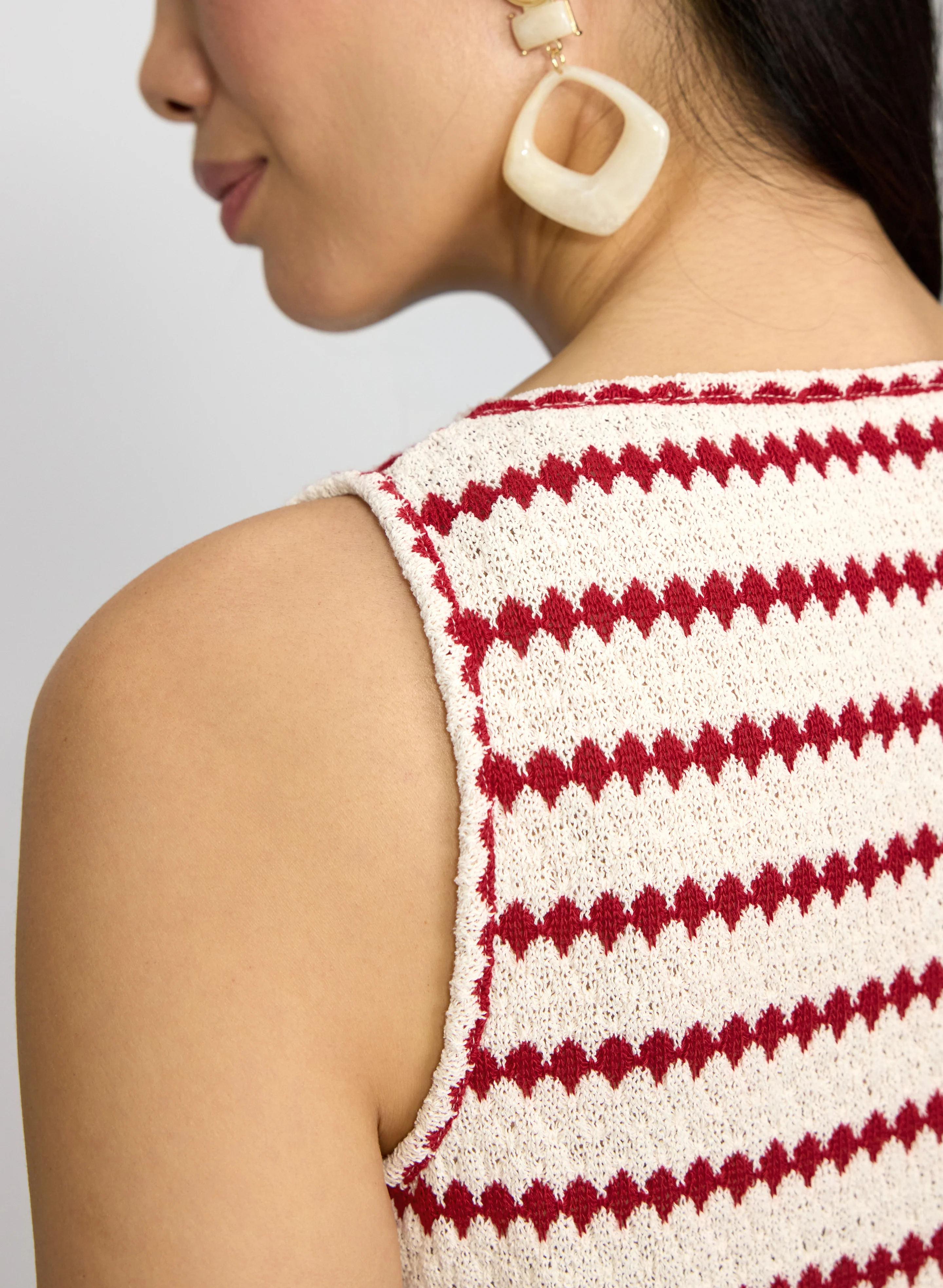 Striped Crochet Tank Top - Image 5