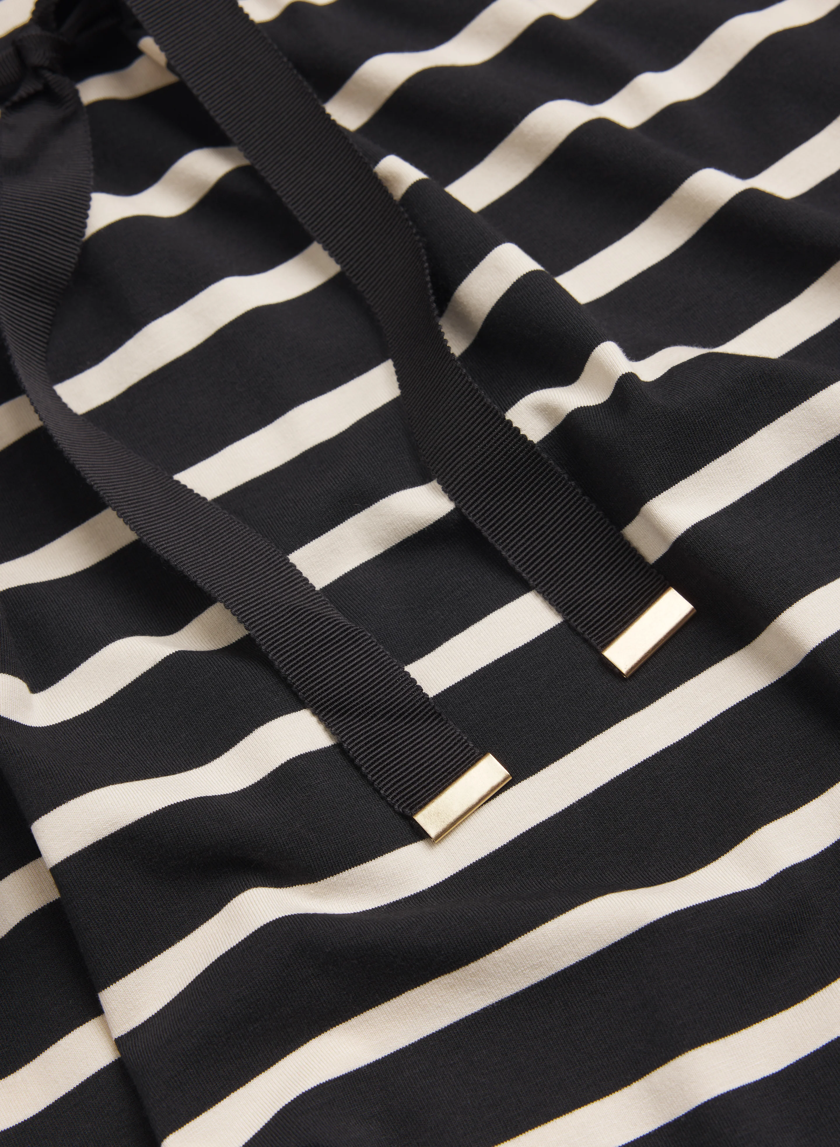 Striped Drawstring Waist Dress - Image 6