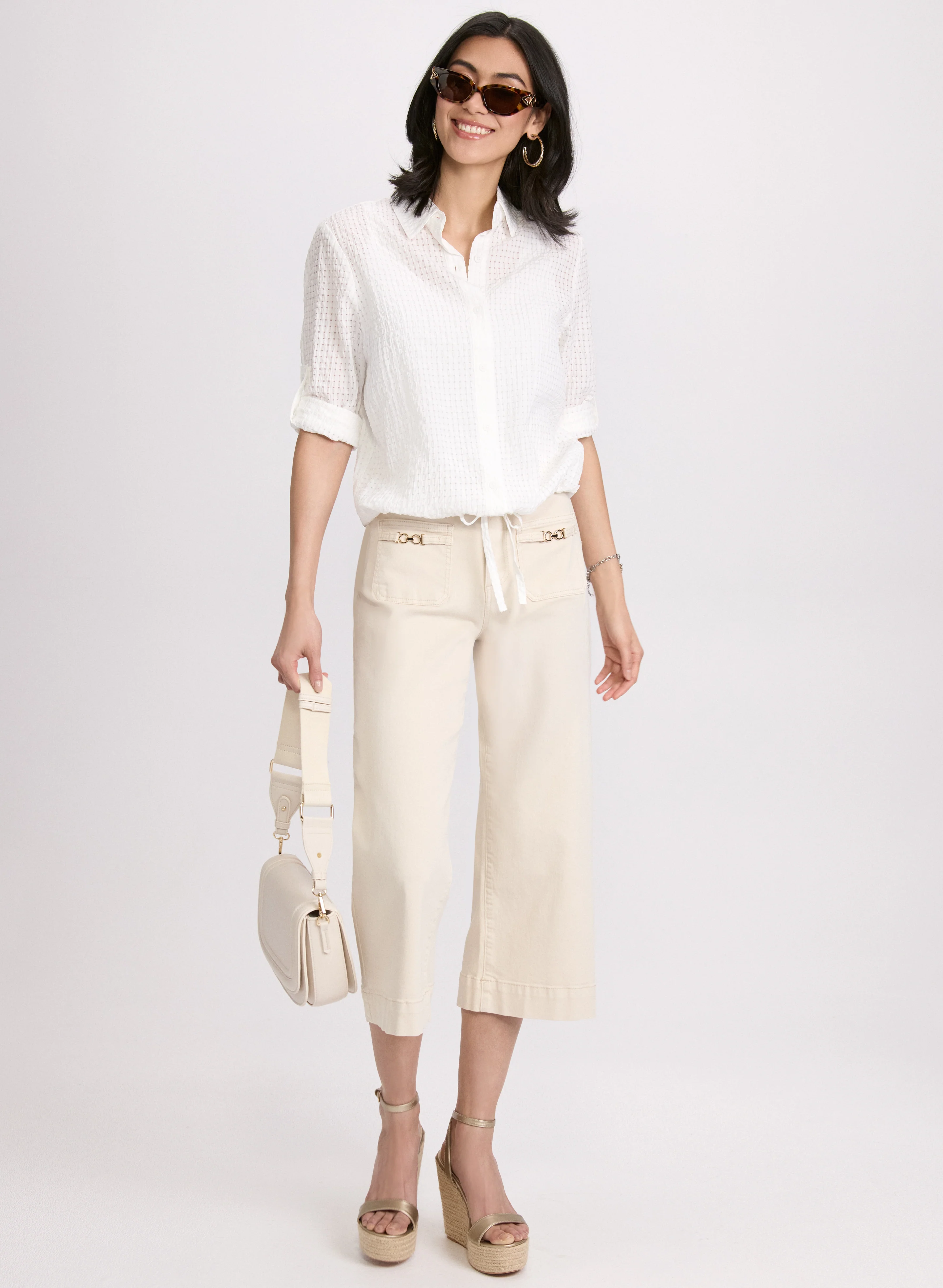 Textured Button-Down Blouse - Image 3