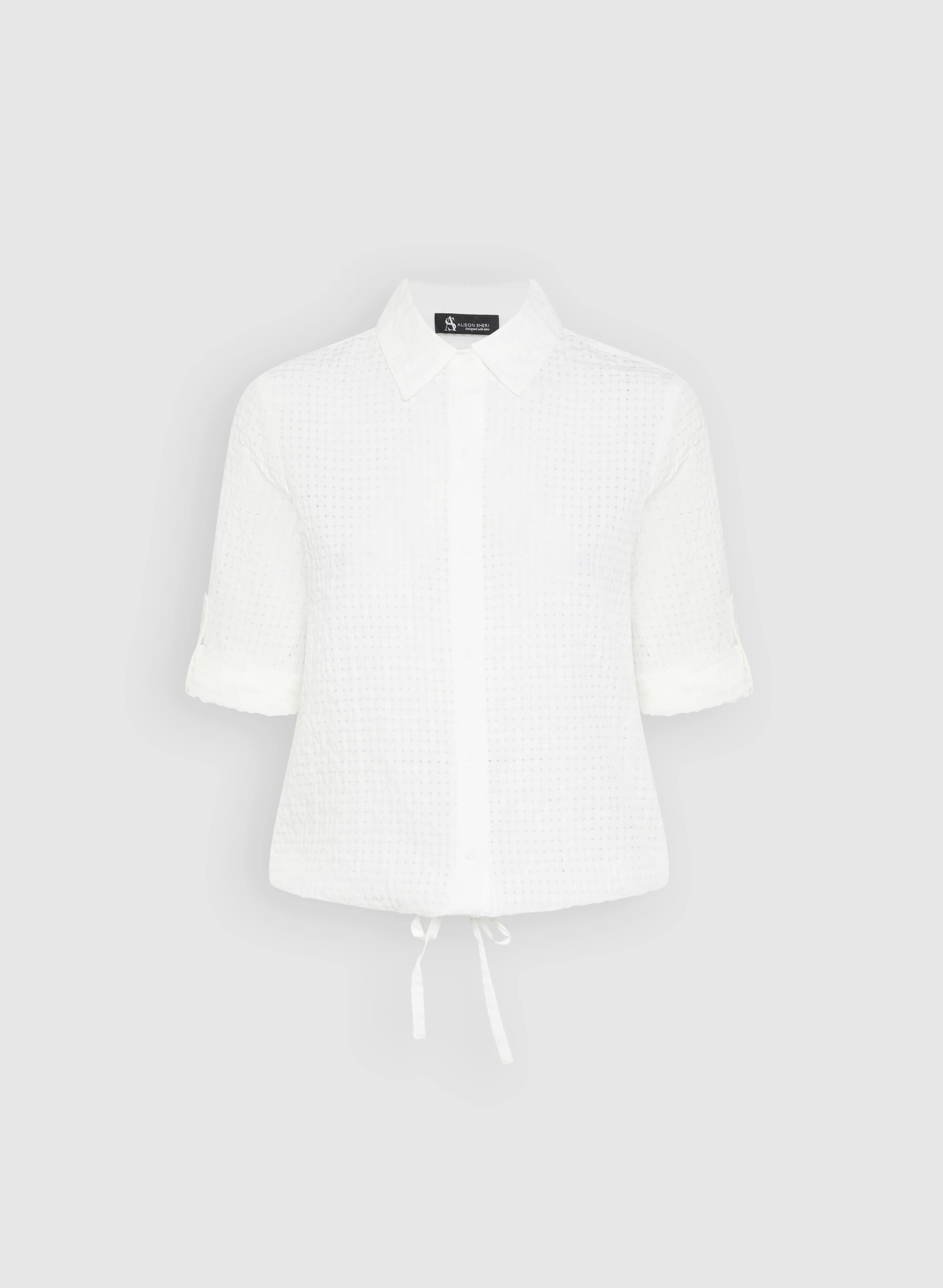 Textured Button-Down Blouse - Image 7