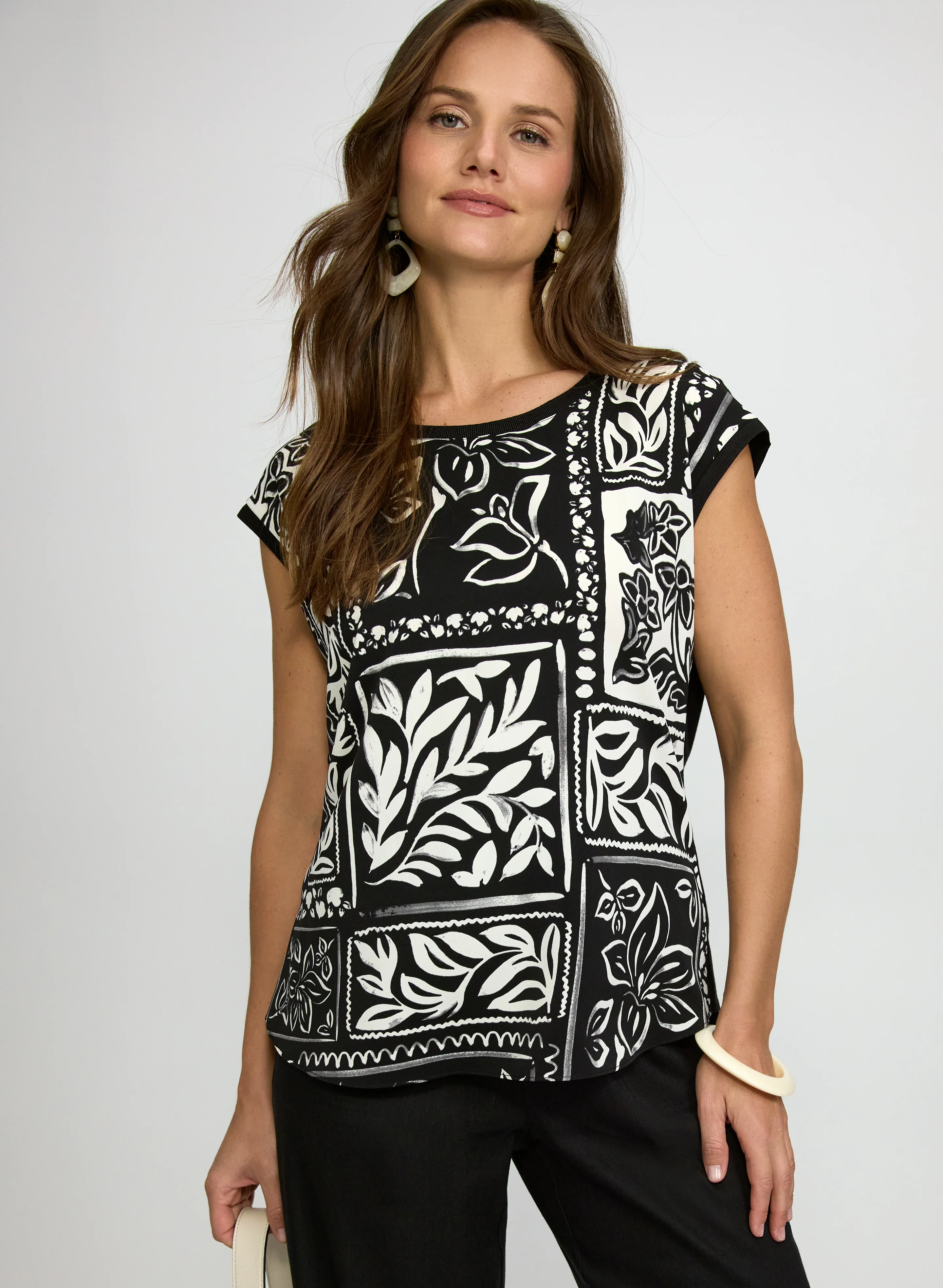 Tile Print Top - Image 5