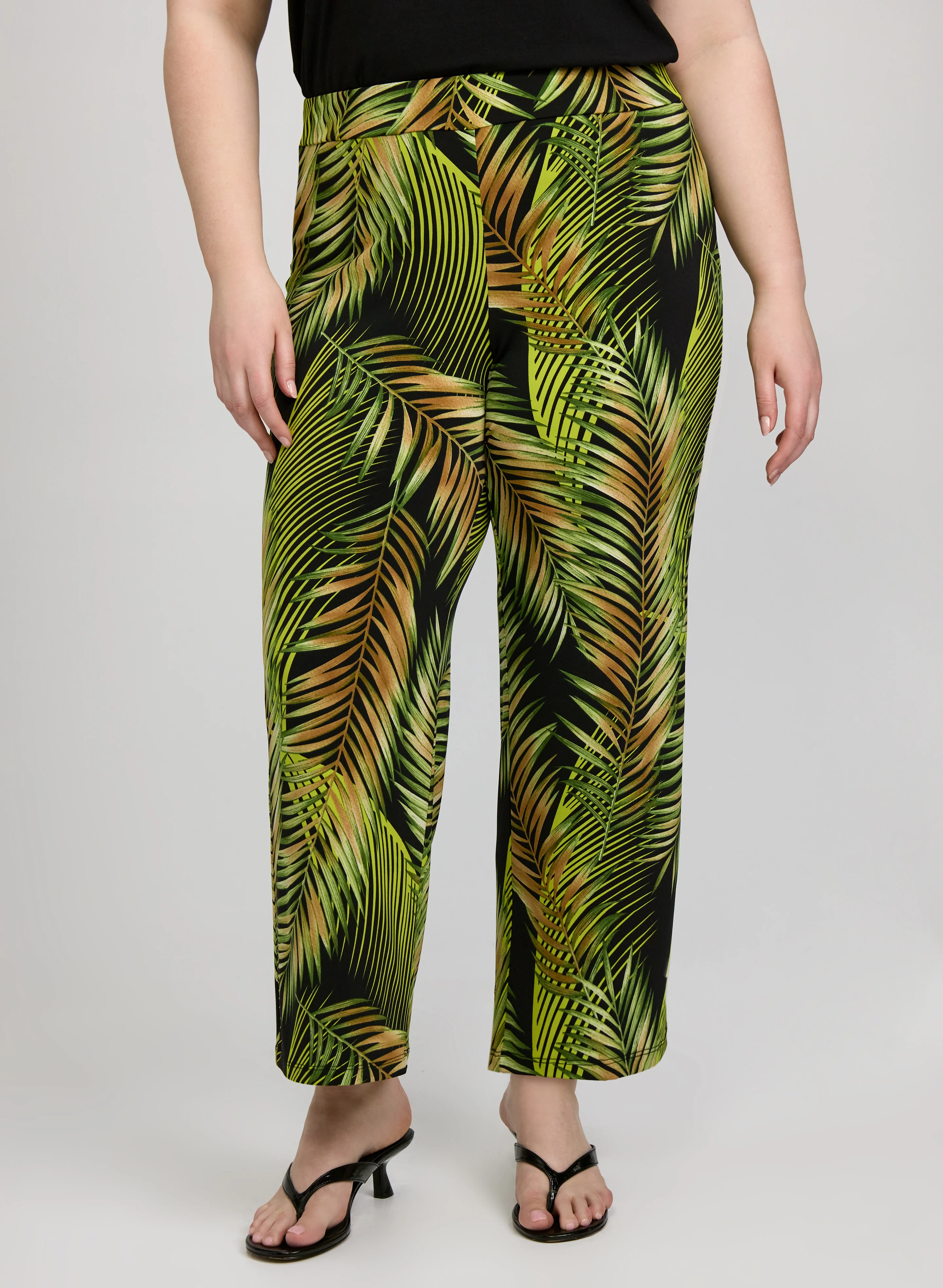 Tropical Palm Print Pants