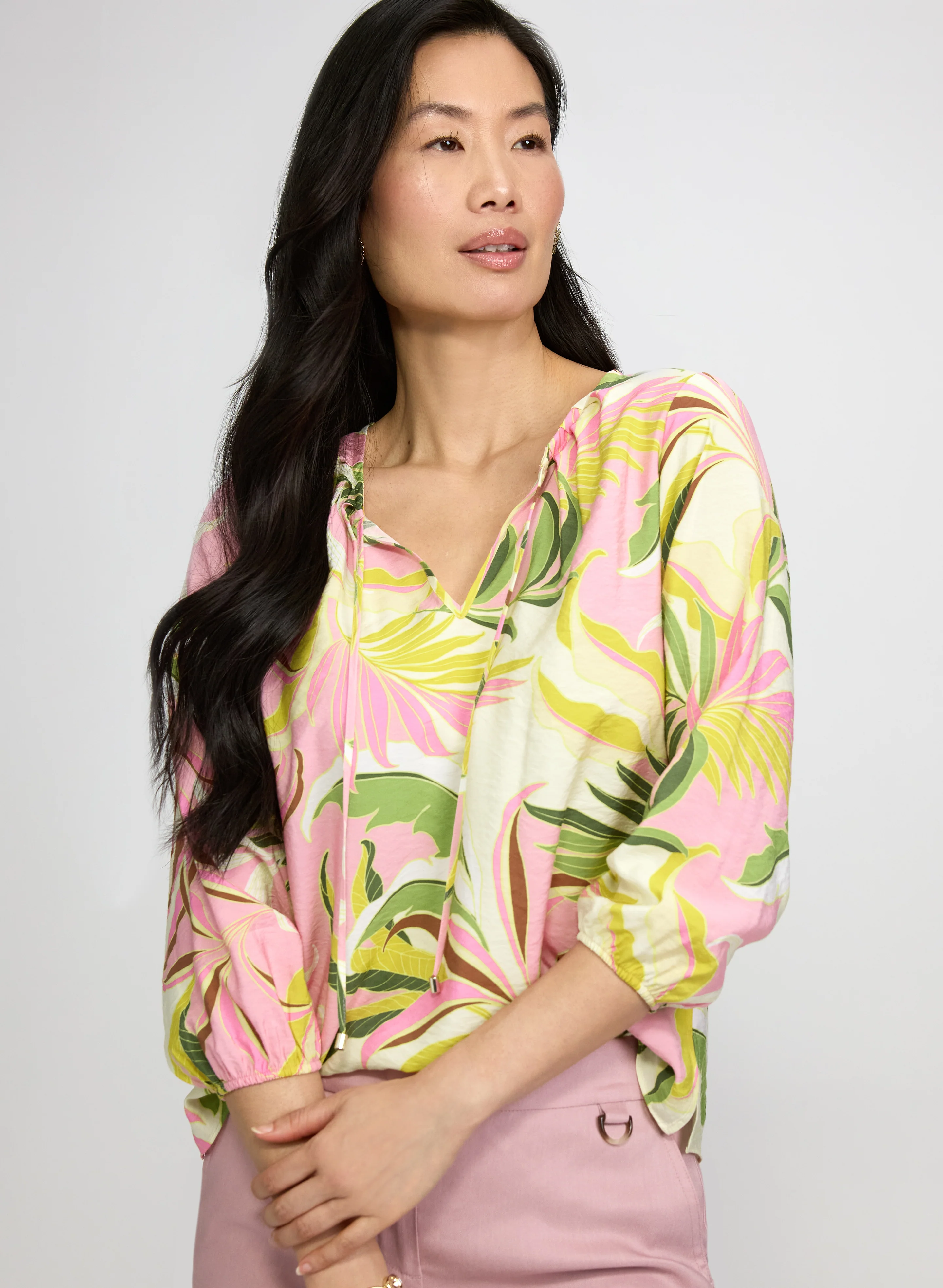 Tropical Print Blouse