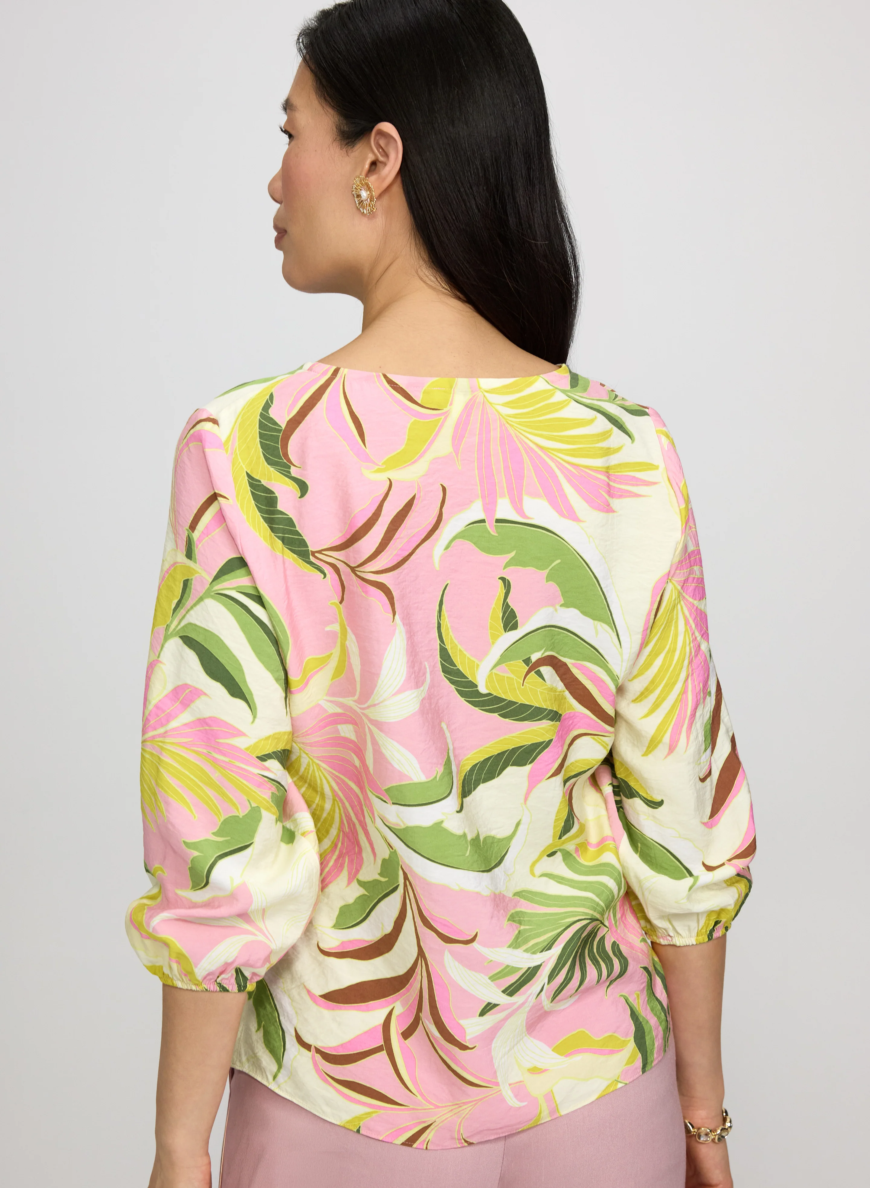 Tropical Print Blouse - Image 4