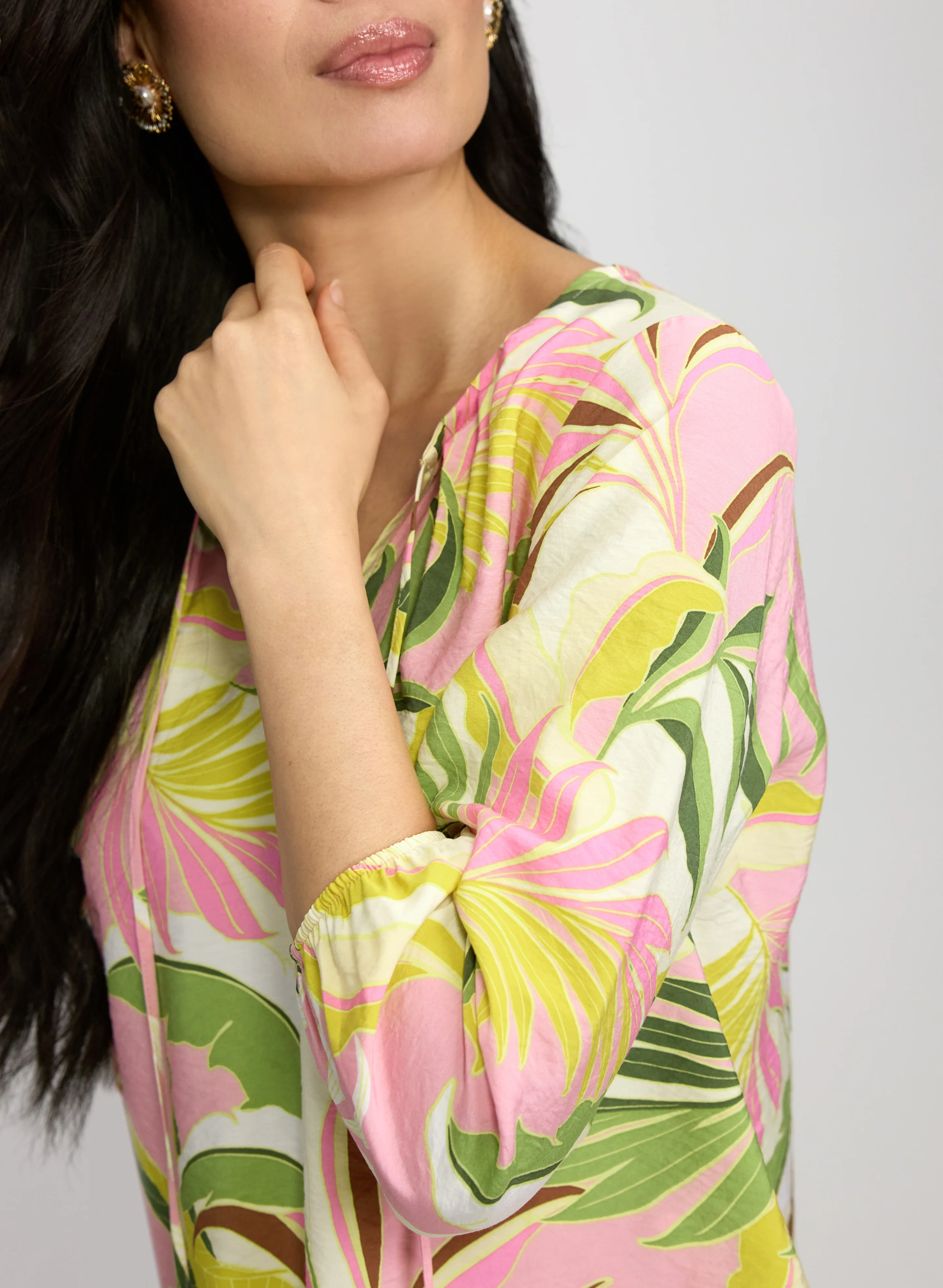 Tropical Print Blouse - Image 5
