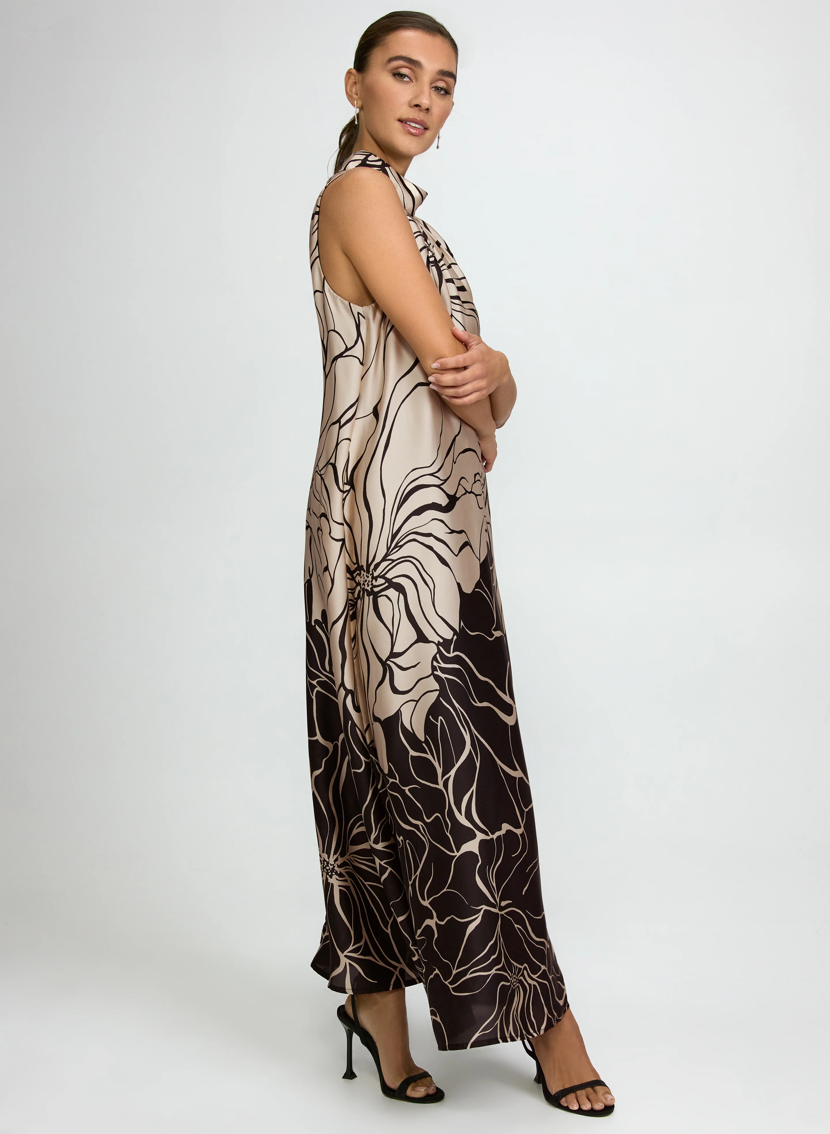 Two-Tone Floral Dress - Image 2