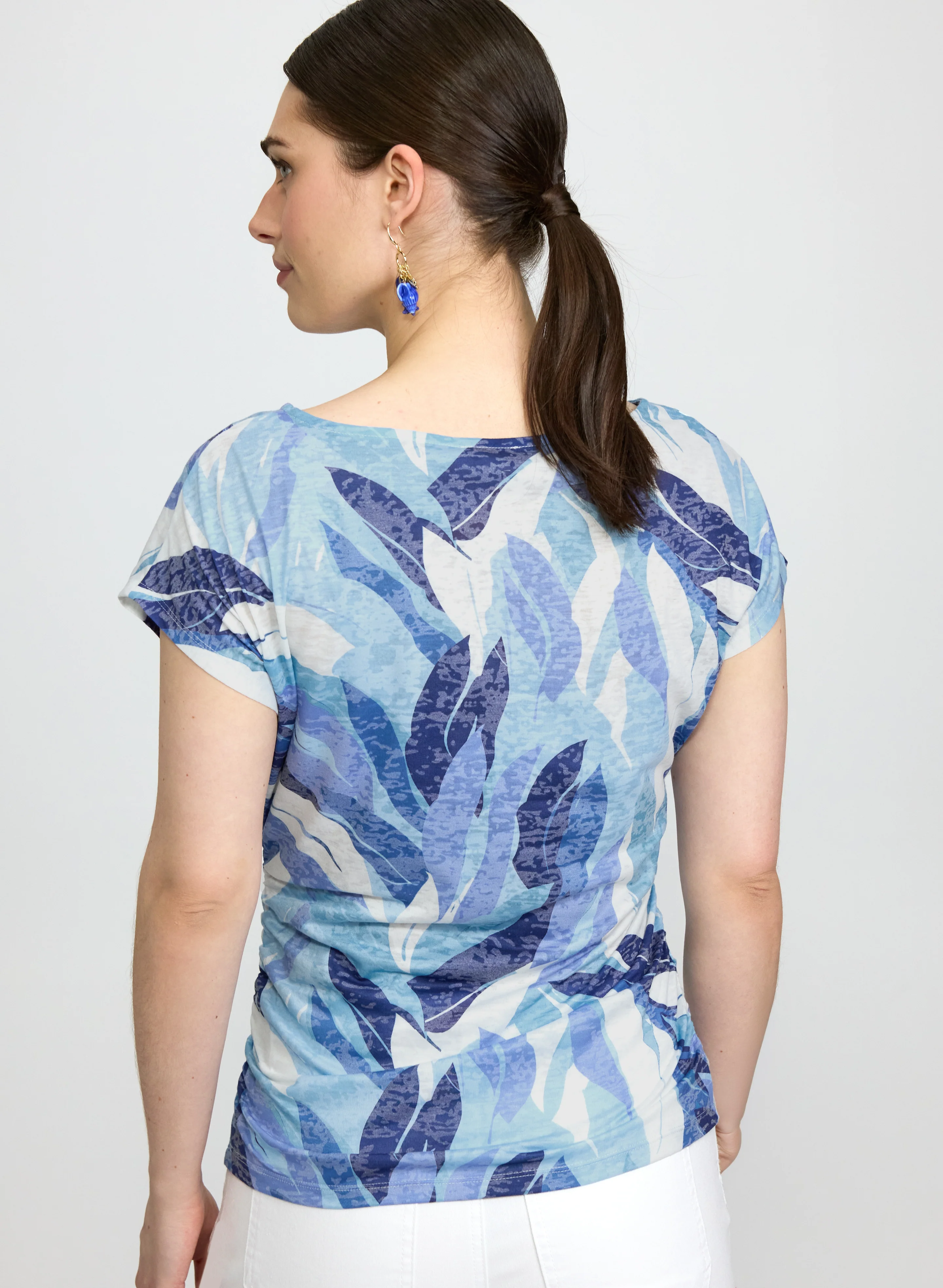 Leaf Print T-Shirt - Image 4