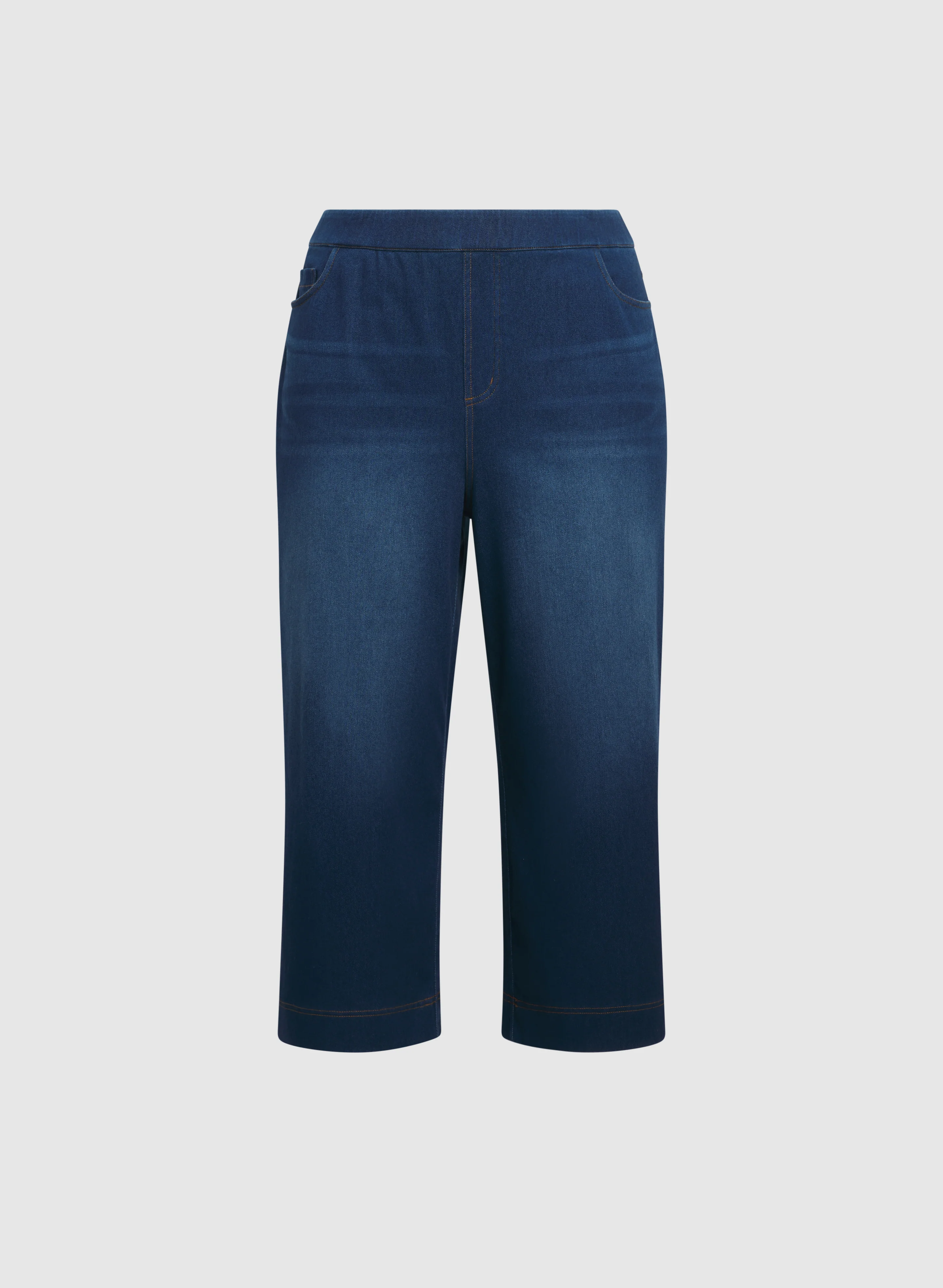 Wide-Leg Denim Capris - Image 6